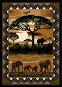 African Plain Area Rug