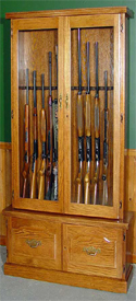 12 Gun Oak Cabinet