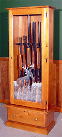 6 Gun Pine Cabinet