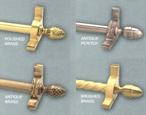 Dynasty Stair Rods, Brackets and Finial Sets