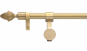 Brushed Brass Grand Regency Wall Hanger with Pineapple Finials